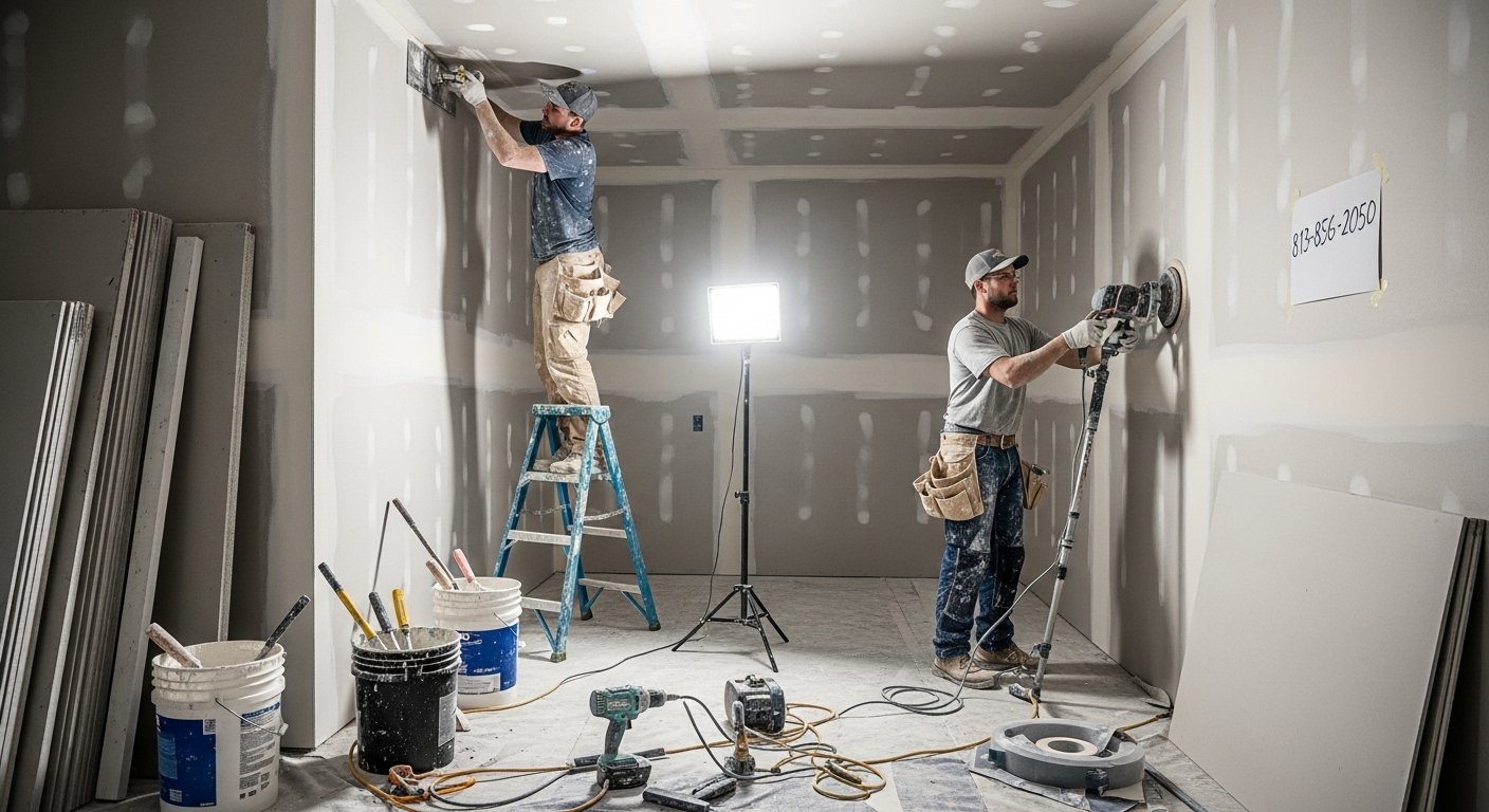 visible drywall seams after painting photo