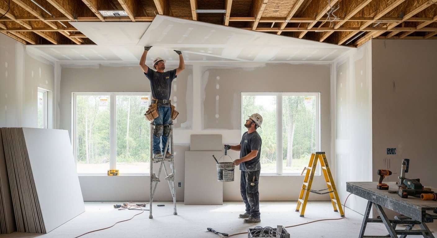 is sagging drywall ceiling dangerous photo