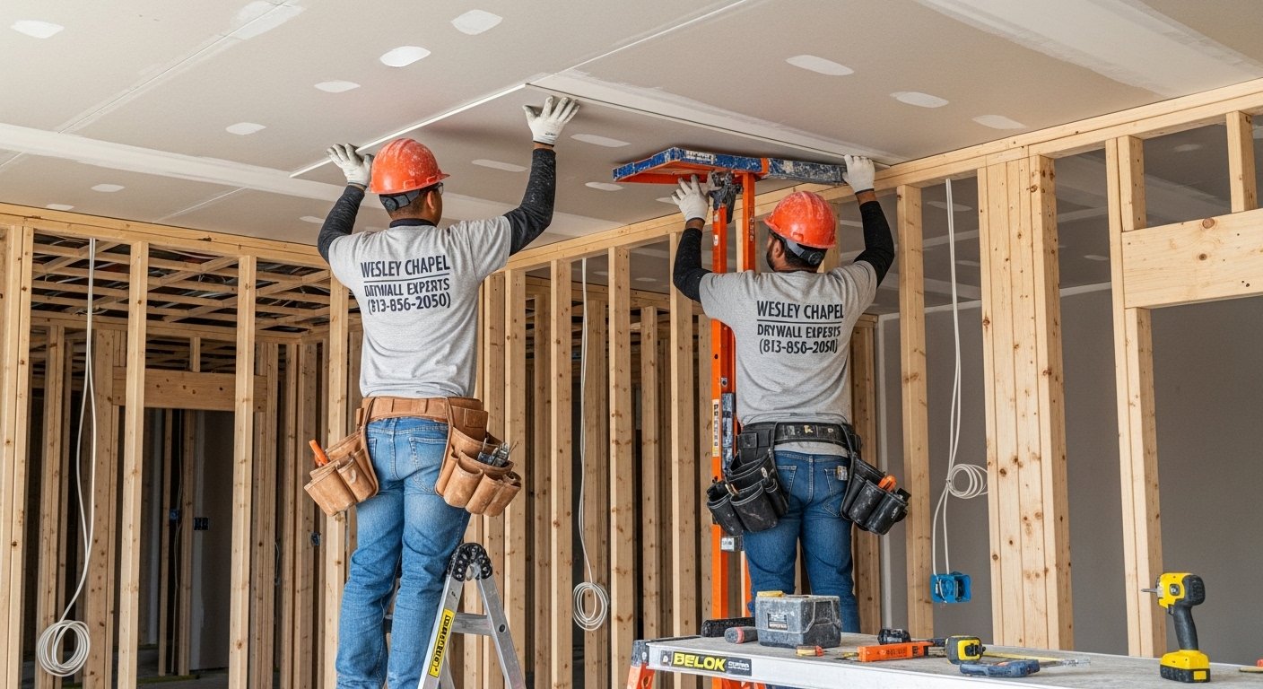 commercial drywall installation photo